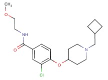 3-chloro-4-{[1-(cyclobutylmethyl)piperidin-4-yl]oxy}-N-(2-methoxyethyl)benzamide