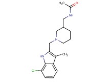 N-({1-[(7-chloro-3-methyl-1H-indol-2-yl)methyl]piperidin-3-yl}methyl)acetamide