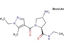 (4R)-4-amino-N-ethyl-1-[(1-ethyl-5-methyl-1H-pyrazol-4-yl)carbonyl]-L-prolinamide