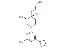 (3R*,4R*)-1-(4-cyclobutyl-6-methyl-2-pyrimidinyl)-4-(2-methoxyethyl)-3-methyl-4-piperidinol