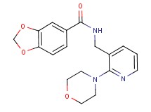 N-{[2-(4-morpholinyl)-3-pyridinyl]methyl}-1,3-benzodioxole-5-carboxamide