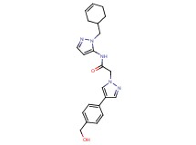 N-[1-(cyclohex-3-en-1-ylmethyl)-1H-pyrazol-5-yl]-2-{4-[4-(hydroxymethyl)phenyl]-1H-pyrazol-1-yl}acetamide