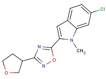 6-chloro-1-methyl-2-[3-(tetrahydrofuran-3-yl)-1,2,4-oxadiazol-5-yl]-1H-indole