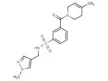 3-[(4-methyl-3,6-dihydropyridin-1(2H)-yl)carbonyl]-N-[(1-methyl-1H-pyrazol-4-yl)methyl]benzenesulfonamide