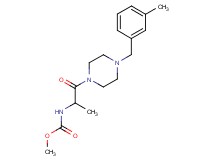 methyl {1-methyl-2-[4-(3-methylbenzyl)-1-piperazinyl]-2-oxoethyl}carbamate