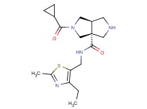 (3aR*,6aR*)-2-(cyclopropylcarbonyl)-N-[(4-ethyl-2-methyl-1,3-thiazol-5-yl)methyl]hexahydropyrrolo[3,4-c]pyrrole-3a(1H)-carboxamide