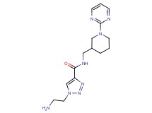 1-(2-aminoethyl)-N-[(1-pyrimidin-2-ylpiperidin-3-yl)methyl]-1H-1,2,3-triazole-4-carboxamide