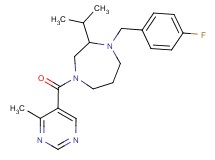 1-(4-fluorobenzyl)-2-isopropyl-4-[(4-methylpyrimidin-5-yl)carbonyl]-1,4-diazepane