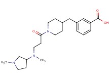 3-({1-[N-methyl-N-(1-methyl-3-pyrrolidinyl)-beta-alanyl]-4-piperidinyl}methyl)benzoic acid