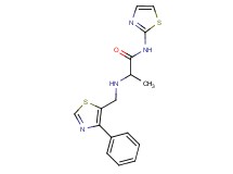 2-{[(4-phenyl-1,3-thiazol-5-yl)methyl]amino}-N-1,3-thiazol-2-ylpropanamide