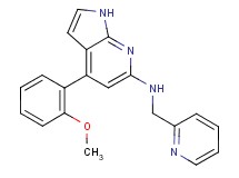 4-(2-methoxyphenyl)-N-(pyridin-2-ylmethyl)-1H-pyrrolo[2,3-b]pyridin-6-amine