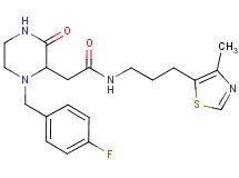 2-[1-(4-fluorobenzyl)-3-oxo-2-piperazinyl]-N-[3-(4-methyl-1,3-thiazol-5-yl)propyl]acetamide