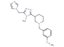 3-[5-(1H-imidazol-1-ylmethyl)-4-methyl-4H-1,2,4-triazol-3-yl]-1-(3-methoxybenzyl)piperidine