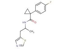 1-(4-fluorophenyl)-N-[1-methyl-2-(1,3-thiazol-5-yl)ethyl]cyclopropanecarboxamide