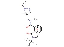 (3aR*,6S*)-2-tert-butyl-N-[(1-ethyl-1H-pyrazol-4-yl)methyl]-N-methyl-1-oxo-1,2,3,6,7,7a-hexahydro-3a,6-epoxyisoindole-7-carboxamide