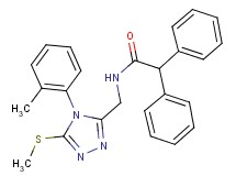 N-{[4-(2-methylphenyl)-5-(methylthio)-4H-1,2,4-triazol-3-yl]methyl}-2,2-diphenylacetamide