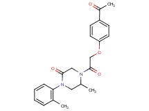 4-[(4-acetylphenoxy)acetyl]-5-methyl-1-(2-methylphenyl)-2-piperazinone