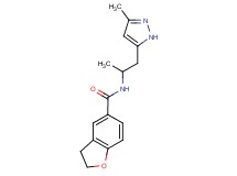 N-[1-methyl-2-(3-methyl-1H-pyrazol-5-yl)ethyl]-2,3-dihydro-1-benzofuran-5-carboxamide