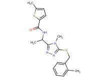 5-methyl-N-(1-{4-methyl-5-[(2-methylbenzyl)thio]-4H-1,2,4-triazol-3-yl}ethyl)-2-thiophenecarboxamide