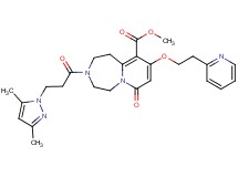 methyl 3-[3-(3,5-dimethyl-1H-pyrazol-1-yl)propanoyl]-7-oxo-9-[2-(2-pyridinyl)ethoxy]-1,2,3,4,5,7-hexahydropyrido[1,2-d][1,4]diazepine-10-carboxylate