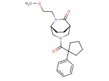 (1S*,5R*)-6-(2-methoxyethyl)-3-[(1-phenylcyclopentyl)carbonyl]-3,6-diazabicyclo[3.2.2]nonan-7-one