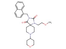 1-(2-methoxyethyl)-3-(1-naphthylmethyl)-8-(tetrahydro-2H-pyran-4-yl)-1,3,8-triazaspiro[4.5]decane-2,4-dione