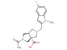 (3aR*,6aR*)-2-acetyl-5-[(5-fluoro-1-methyl-1H-indol-2-yl)methyl]hexahydropyrrolo[3,4-c]pyrrole-3a(1H)-carboxylic acid