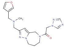 (3-furylmethyl)methyl{[5-(1H-1,2,4-triazol-1-ylacetyl)-5,6,7,8-tetrahydro-4H-pyrazolo[1,5-a][1,4]diazepin-2-yl]methyl}amine