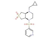 (4aR*,7aS*)-1-(cyclopropylmethyl)-4-(3-pyridinylsulfonyl)octahydrothieno[3,4-b]pyrazine 6,6-dioxide