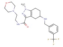 1-methyl-N-[2-(4-morpholinyl)ethyl]-5-{[3-(trifluoromethyl)benzyl]amino}-4,5,6,7-tetrahydro-1H-indazole-3-carboxamide
