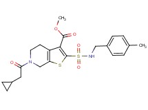methyl 6-(cyclopropylacetyl)-2-{[(4-methylbenzyl)amino]sulfonyl}-4,5,6,7-tetrahydrothieno[2,3-c]pyridine-3-carboxylate