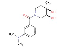 (3S*,4R*)-1-[3-(dimethylamino)benzoyl]-4-methylpiperidine-3,4-diol