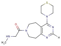 N-methyl-2-oxo-2-[4-(4-thiomorpholinyl)-5,6,8,9-tetrahydro-7H-pyrimido[4,5-d]azepin-7-yl]ethanamine dihydrochloride
