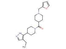 4-(4-ethyl-1H-pyrazol-5-yl)-1-{[1-(2-furylmethyl)piperidin-4-yl]carbonyl}piperidine