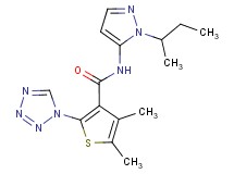 N-(1-sec-butyl-1H-pyrazol-5-yl)-4,5-dimethyl-2-(1H-tetrazol-1-yl)thiophene-3-carboxamide