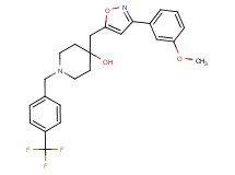 4-{[3-(3-methoxyphenyl)-5-isoxazolyl]methyl}-1-[4-(trifluoromethyl)benzyl]-4-piperidinol