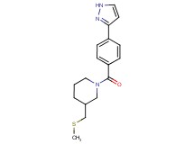 3-[(methylthio)methyl]-1-[4-(1H-pyrazol-3-yl)benzoyl]piperidine