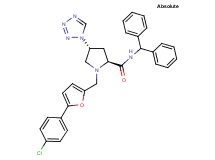 (4R)-1-{[5-(4-chlorophenyl)-2-furyl]methyl}-N-(diphenylmethyl)-4-(1H-tetrazol-1-yl)-L-prolinamide