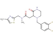 2-[1-(3,4-difluorobenzyl)-3-oxo-2-piperazinyl]-N-methyl-N-[(4-methyl-1,3-thiazol-2-yl)methyl]acetamide