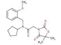 N-cyclopentyl-2-(5,5-dimethyl-2,4-dioxo-1,3-oxazolidin-3-yl)-N-(2-methoxybenzyl)acetamide