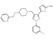 2-{[(1-{[1-(3-fluorophenyl)-3-(5-methyl-2-furyl)-1H-pyrazol-4-yl]methyl}-4-piperidinyl)oxy]methyl}pyridine