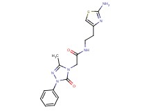 N-[2-(2-amino-1,3-thiazol-4-yl)ethyl]-2-(3-methyl-5-oxo-1-phenyl-1,5-dihydro-4H-1,2,4-triazol-4-yl)acetamide
