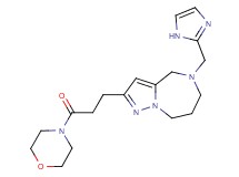 5-(1H-imidazol-2-ylmethyl)-2-[3-(4-morpholinyl)-3-oxopropyl]-5,6,7,8-tetrahydro-4H-pyrazolo[1,5-a][1,4]diazepine