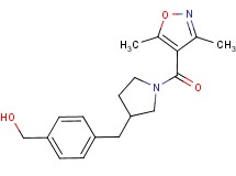 [4-({1-[(3,5-dimethylisoxazol-4-yl)carbonyl]pyrrolidin-3-yl}methyl)phenyl]methanol