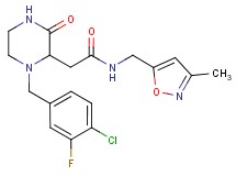 2-[1-(4-chloro-3-fluorobenzyl)-3-oxo-2-piperazinyl]-N-[(3-methyl-5-isoxazolyl)methyl]acetamide