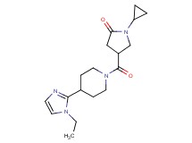 1-cyclopropyl-4-{[4-(1-ethyl-1H-imidazol-2-yl)piperidin-1-yl]carbonyl}pyrrolidin-2-one
