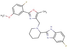 5-fluoro-2-(1-{[2-(2-fluoro-5-methoxyphenyl)-5-methyl-1,3-oxazol-4-yl]methyl}-2-piperidinyl)-1H-benzimidazole