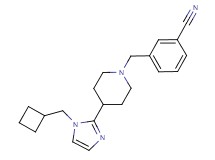 3-({4-[1-(cyclobutylmethyl)-1H-imidazol-2-yl]-1-piperidinyl}methyl)benzonitrile