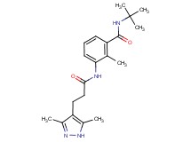 N-(tert-butyl)-3-{[3-(3,5-dimethyl-1H-pyrazol-4-yl)propanoyl]amino}-2-methylbenzamide