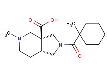 (3aS*,7aR*)-5-methyl-2-[(1-methylcyclohexyl)carbonyl]octahydro-3aH-pyrrolo[3,4-c]pyridine-3a-carboxylic acid